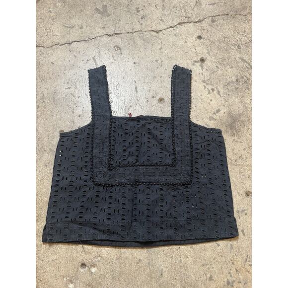 SeeByChloé Black Crochet Tank Top USA Size 4 - Picture 2 of 7